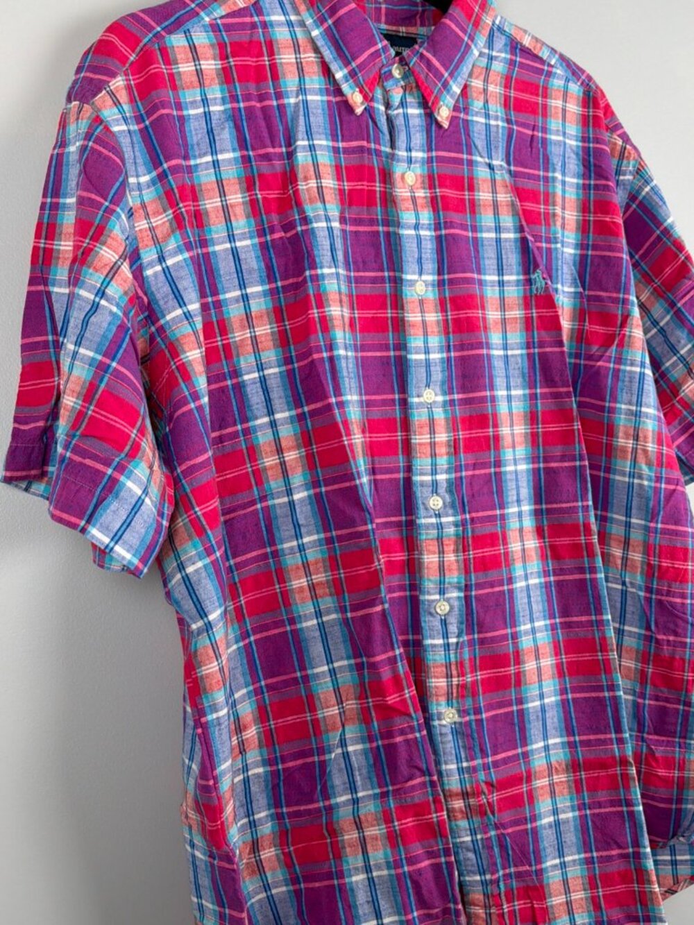 Ralph Lauren Shirt Mens XXL Plaid Classic Resort Lightweight Beach Vacation Boat
